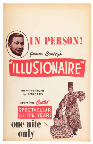 In Person! James Conley's "Illusionaire": An Adventure in Sorcery Starring Cath&eacute;