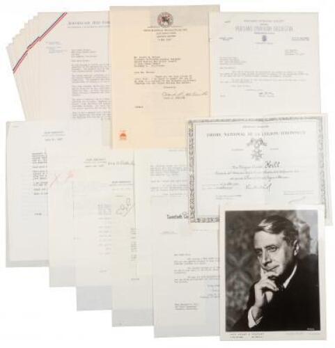 Collection of letters signed by Charles Boyer, Margaret Hill, and various luminaries in show business and the preforming arts, relating to fundraising for American Aid to France, Inc.