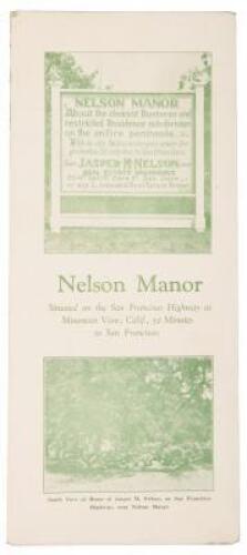 Nelson Manor: Situated on the San Francisco Highway at Mountain View, Calif., 52 Minutes to San Francisco