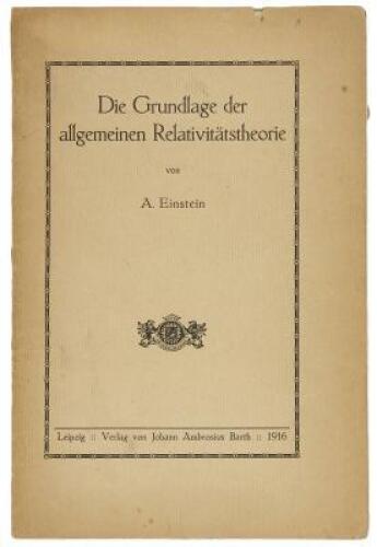 Die Grundlage der allgemeinen Relativit&auml;tstheorie
