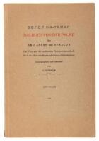 Sefer Ha-Tamar: Das Buch von der Palme, des Abu Aflah aus Syracus, Ein Text aus der arabischen Geheimwissenschaft. Nach der allein erhaltenen hebraischen Uebersetzung