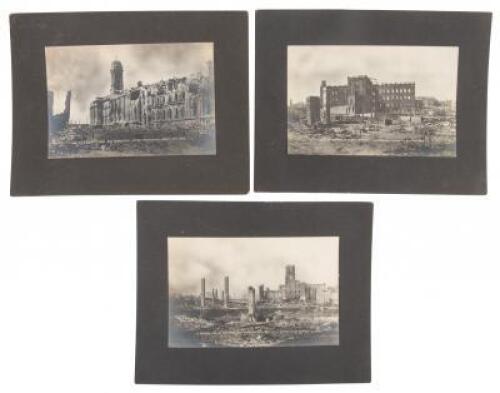 Three views of the wreckage. San Francisco, 1906