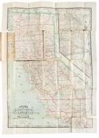 Cram's New Railroad & Township Map of California: Showing Latest Government Surveys.