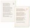 Untrimmed proof signatures from Kelmscott's Keats and Shelley