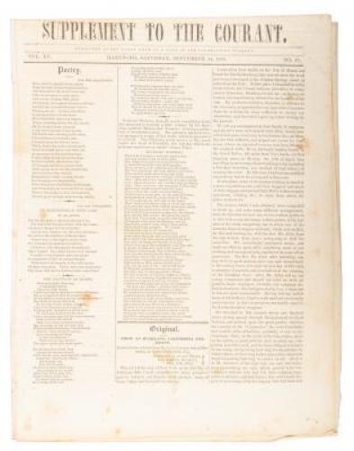 &ldquo;Extracts from a Letter from Dr. J. G. Candee, late of Harwinton, to Anson Hungerford, Esq., May 17, 1850.&rdquo; Supplement to the Courant