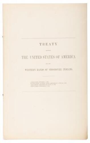 Treaty Between The United States Of America And The Western Bands Of Shoshonee Indians. Concluded October 1, 1863. Ratification Advised, With Amendment June 26, 1866, Amendment Assented To June 17, 1869. Proclaimed October 21, 1869