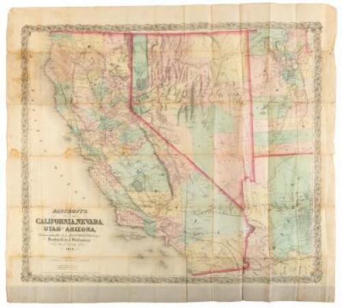 Bancroft's Map of California, Nevada, Utah and Arizona, Published by A. L. Bancroft & Compy. Booksellers & Stationers San Francisco Cal. 1878