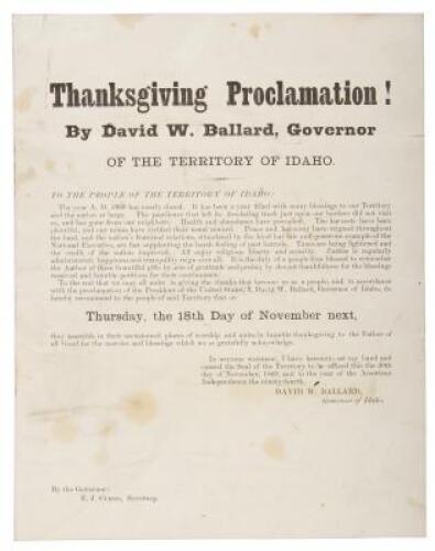 Thanksgiving Proclamation!