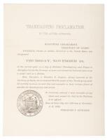 Thanksgiving Proclamation By The Acting Governor