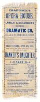 Craddock&rsquo;s Opera House. Lambert & Richardson&rsquo;s Superb Dramatic Co. Silver Band & Orchestra