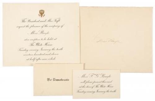 Invitation from President and Mrs. Taft to a reception at The White House, January 10, 1911