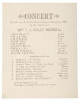 Concert At Liberty Hall, Pendleton, Oregon, Christmas, 1883 by the Celebrated First U. S. Cavalry Orchestra