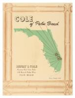 Real estate brochure offering oceanfront property in St. Johns County, Florida, with folding map
