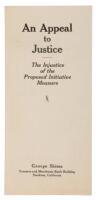 An Appeal to Justice: The Injustice of the Proposed Initiative Measure