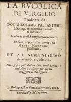La Bucolica di Virgilio, Tradotta da Con Girolamo Pallantieri...