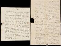 SOLD BY PRIVATE TREATY - Two Autograph Letters Signed by Job Wyeth, to Charles Wyeth
