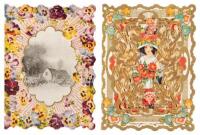 Collection of Victorian/Edwardian era Valentines - many with lace-type elements