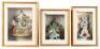 Collection of framed Victorian/Edwardian era Valentines and calendars