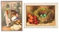 Collection of Victorian/Edwardian era trade cards and holiday greetings