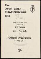 The Open Golf Championship 1950 Played over the Links of Troon. 3rd-7th July. Official Programme Friday