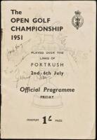 The Open Golf Championship 1951. Played over the Links of Portrush, 2nd-6th July. Official Programme, Friday