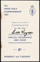 The Open Golf Championship 1953. Played over the Links of Carnoustie 6th-10th July. Official Programme and Draw