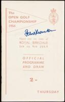 The Open Golf Championship 1954 Played over the Links of Royal Birkdale. 5th to 9th July. Official Programme and Draw