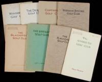 Collection of fifty-three golf club handbooks