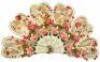 Four large Victorian fan fold-out Valentines