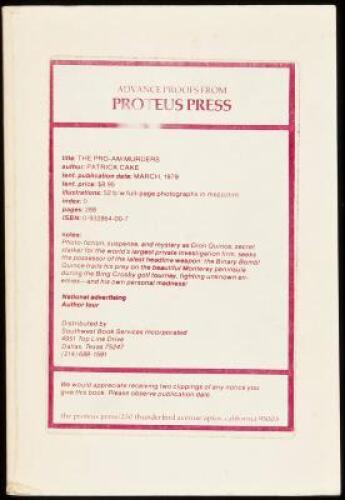 The Pro-Am Murders - Advanced Proof Copy