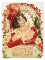 Large 1902 Victorian die-cut wall calendar