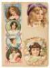 Twelve Large embossed Victorian-style calendar mounts - 10