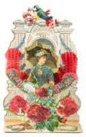 Twelve fold-out Victorian & early 20th century Valentines