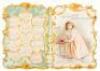 Sixteen hanging forget-me-not Victorian Valentines
