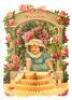 Nine large embossed die-cut Victorian Valentines