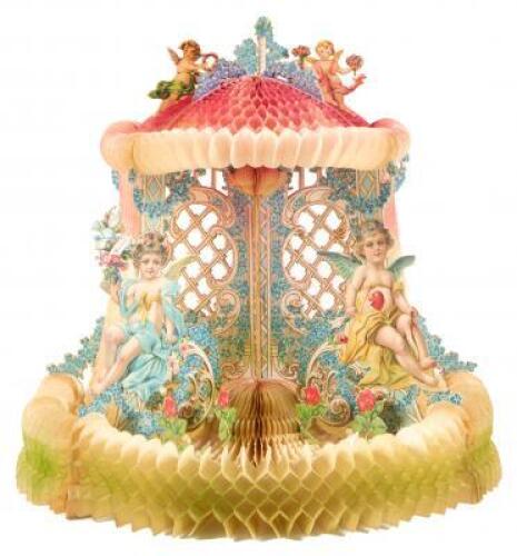 Ten large Victorian/Edwardian era beehive style Valentines