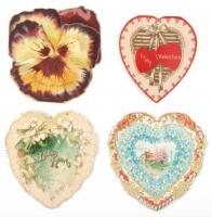 Four fold-out Victorian Valentines