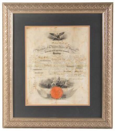 Naval commission for Lieutenant Henry B. Rumsey signed by President Abraham Lincoln