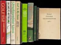 Group of ten volumes on golf, including a few signed by their author