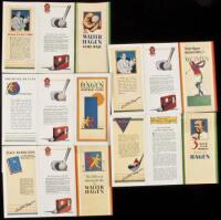Five folding pamphlets for Walter Hagen golf merchandise
