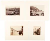 Four vintage photographs of Venice and Naples