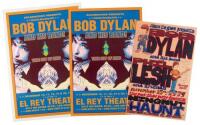 Bob Dylan and his band with Phil Lesh + Nine 1997 El Rey Theatre event posters by Dennis Loren