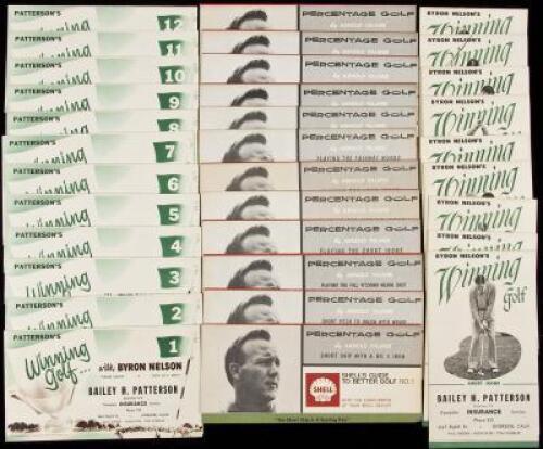 Three sets of instructional pamphlets by Arnold Palmer and Byron Nelson