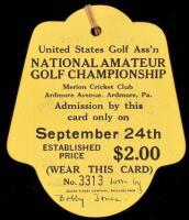 1930 USGA National Amateur Golf Championship Ticket, Merion Cricket Club