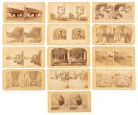 Thirteen stereoview cards comprised mostly of international views