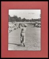 Photograph of Ben Hogan at the 1950 US Open at Marion, signed