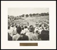 Vintage photograph of Ben Hogan at the 1951 US Open at Oakland Hills, signed