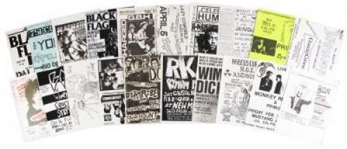 Twenty flyers from California punk shows of the 1980's-90's