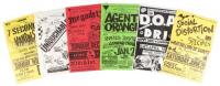 Eleven folding broadside concert posters for punk shows of the 1980's-90's