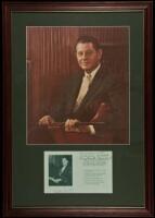 Color photograph of Horton Smith, framed with a pamphlet inscribed by Smith to Warren Orlick